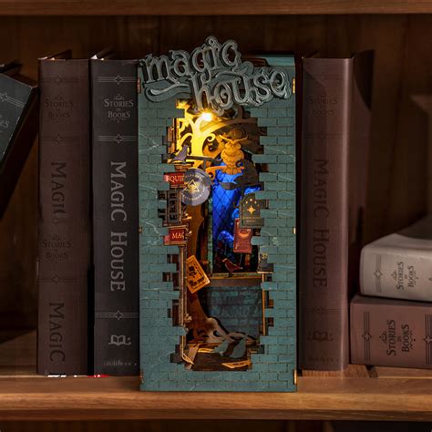 3d creative bookends magic house